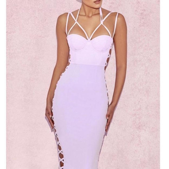 House of CB Lilac Strap Dress - Picture 2 of 11